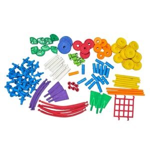 TinkerToys Modern Multi-Color Plastic Building 128pc Replacement Parts Lot